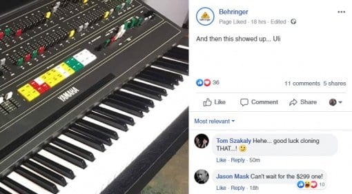 Behringer Facebook post